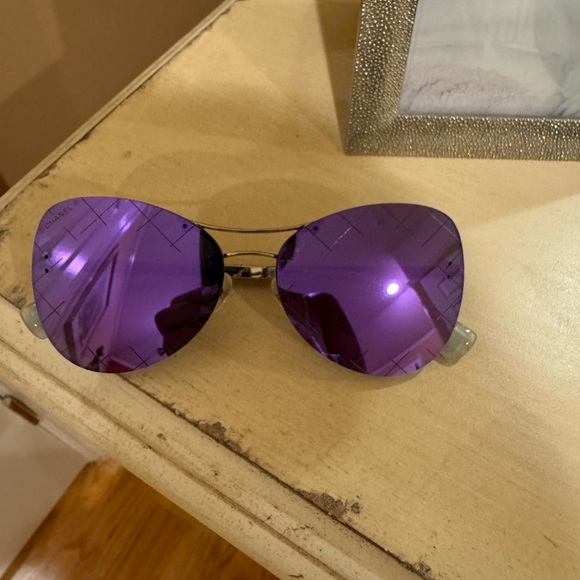CHANEL
Silvertone Metal And Purple Tinted Sunglasses-4218 - Picture 10 of 10